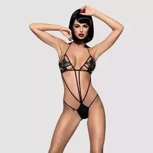Obsessive Lovlea - Verführerischer Stringbody aus Spitze schwarz S/M