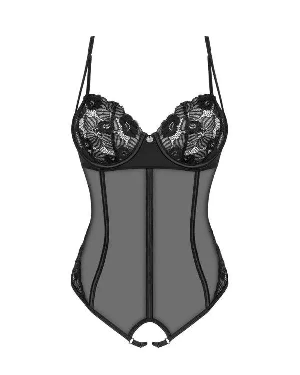 Obsessive Body ouvert Serena Love - Schwarz, Größe: M/L