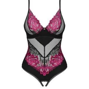Obsessive Stringbody ouvert Rosenty - Sexy Dessous mit Rosenspitze schwarz XL/2XL Obsessive Stringbody ouvert Rosenty - Sexy Dessous mit Rosenspitze schwarz XL/2XL – Bild 3