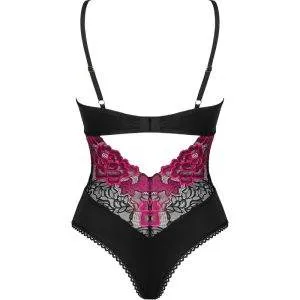 Obsessive Stringbody Rosenty - Sexy Body mit Bügel-Cups und Rosenspitze schwarz XS/S Obsessive Stringbody Rosenty - Sexy Body mit Bügel-Cups und Rosenspitze schwarz XS/S – Bild 4