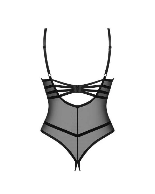 Obsessive Stringbody Roxelia - Ouvert, transparent, verführerisch schwarz XS/S Obsessive Stringbody Roxelia - Ouvert, transparent, verführerisch schwarz XS/S