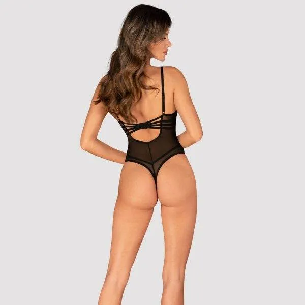 Obsessive Stringbody Roxelia - Ouvert, transparent, verführerisch schwarz XS/S Obsessive Stringbody Roxelia - Ouvert, transparent, verführerisch schwarz XS/S