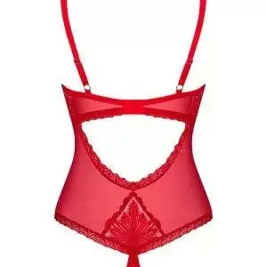 Obsessive Stringbody ouvert Nesari - Schwarzer verführerischer Stringbody mit blickdichten Details rot M/L Obsessive Stringbody ouvert Nesari - Schwarzer verführerischer Stringbody mit blickdichten Details rot M/L – Bild 4