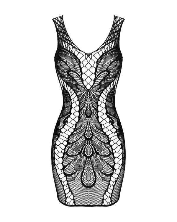 Obsessive Strickkleid mit verführerischem Rückenausschnitt - D608 schwarz XL/2XL Obsessive Strickkleid mit verführerischem Rückenausschnitt - D608 schwarz XL/2XL