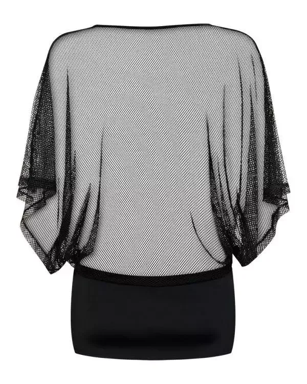Obsessive Sexy Kleid D609 - Geometrisches Design, betonte Schultern, elastisches Material schwarz S/M Obsessive Sexy Kleid D609 - Geometrisches Design, betonte Schultern, elastisches Material schwarz S/M