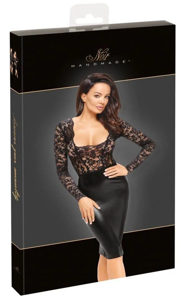 27188391021_verp Noir Verführerisches pitzenkleid schwarz M