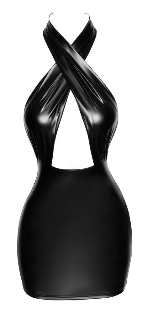 Noir Powerwetlook Minikleid schwarz M Noir Powerwetlook Minikleid schwarz M