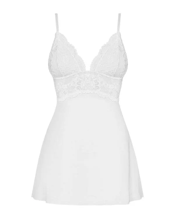 Obsessive Verführerisches Babydoll, schwarz, verstellbare Träger, Spitzenverzierungen, inklusive Tanga weiß S/M Obsessive Verführerisches Babydoll, schwarz, verstellbare Träger, Spitzenverzierungen, inklusive Tanga weiß S/M