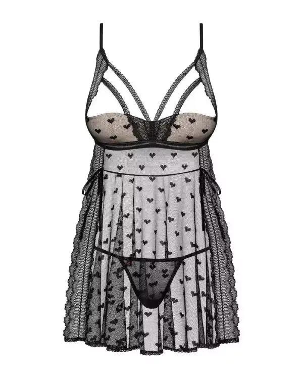 Obsessive Elegante Verführung Nachtblau schwarz S/M