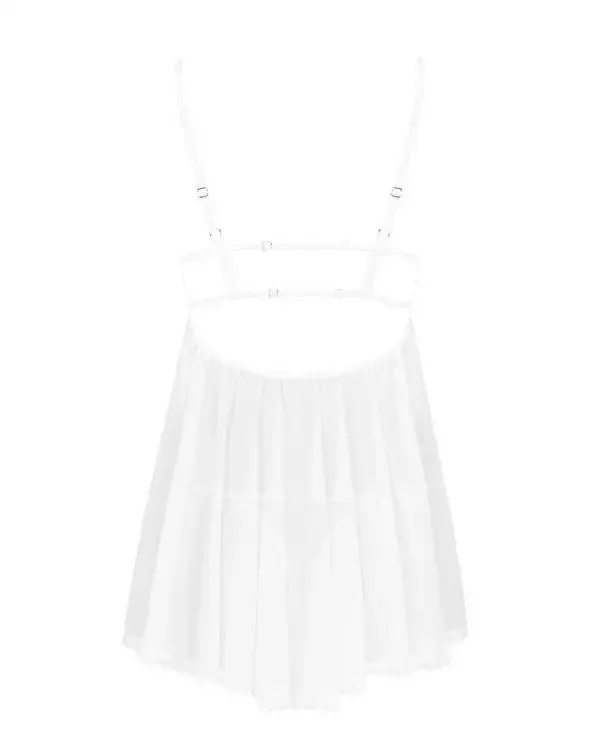 Obsessive Verführerisches Babydoll mit Spitze und Mesh weiß M/L Obsessive Verführerisches Babydoll mit Spitze und Mesh weiß M/L