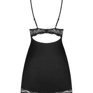 Obsessive Luvae - Elegantes Babydoll Set mit Spitze und Perlen schwarz L/XL Obsessive Luvae - Elegantes Babydoll Set mit Spitze und Perlen schwarz L/XL – Bild 4
