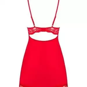 Obsessive Luvae - Elegantes Babydoll Set mit Spitze und Perlen rot S/M Obsessive Luvae - Elegantes Babydoll Set mit Spitze und Perlen rot S/M – Bild 4