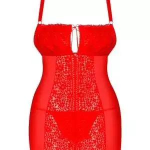 Obsessive Bella Rou - Dessouskleid & String Set rot 4XL/5XL Obsessive Bella Rou - Dessouskleid & String Set rot 4XL/5XL – Bild 3