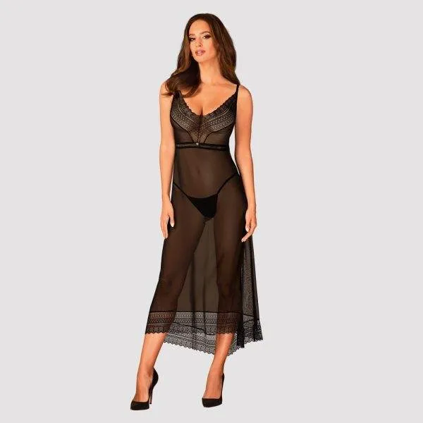 Obsessive Dessouskleid Estiqua - Transparent & Verführerisch schwarz XL/2XL