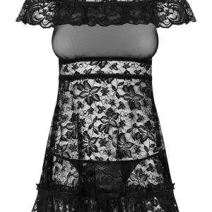 Obsessive Dessouskleid Estiqua - Transparent & Verführerisch schwarz S/M Obsessive Dessouskleid Estiqua - Transparent & Verführerisch schwarz S/M – Bild 3