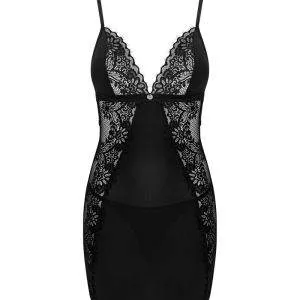 Obsessive Maderris - Figurbetonendes Dessouskleid & String schwarz XL/2XL Obsessive Maderris - Figurbetonendes Dessouskleid & String schwarz XL/2XL – Bild 3