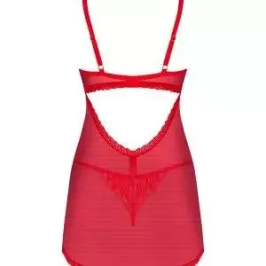 Obsessive Chilisa Babydoll & Spitzenstring rot XS/S Obsessive Chilisa Babydoll & Spitzenstring rot XS/S – Bild 4