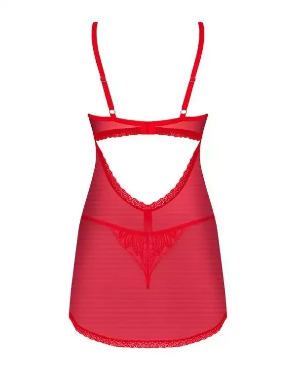 Obsessive Chilisa Babydoll & Spitzenstring rot XS/S Obsessive Chilisa Babydoll & Spitzenstring rot XS/S