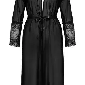 Kissable Kimono lang - Verführerische Transparenz schwarz L/XL Kissable Kimono lang - Verführerische Transparenz schwarz L/XL – Bild 4