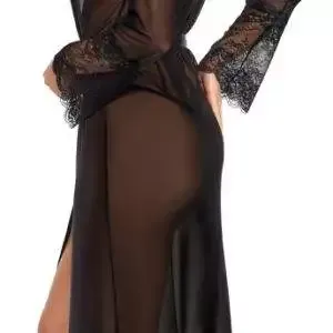 Kissable Kimono lang - Verführerische Transparenz schwarz L/XL Kissable Kimono lang - Verführerische Transparenz schwarz L/XL – Bild 3