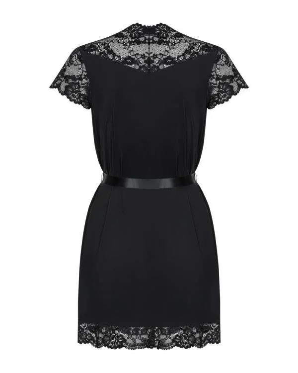 Kissable Kimono lang - Verführerische Transparenz schwarz S/M Kissable Kimono lang - Verführerische Transparenz schwarz S/M