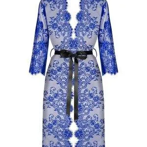 Obsessive Alluria Kimono-Set | Tüll-Transparenz & Spitze blau S/M Obsessive Alluria Kimono-Set | Tüll-Transparenz & Spitze blau S/M – Bild 3