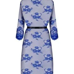 Obsessive Alluria Kimono-Set | Tüll-Transparenz & Spitze blau S/M Obsessive Alluria Kimono-Set | Tüll-Transparenz & Spitze blau S/M – Bild 4
