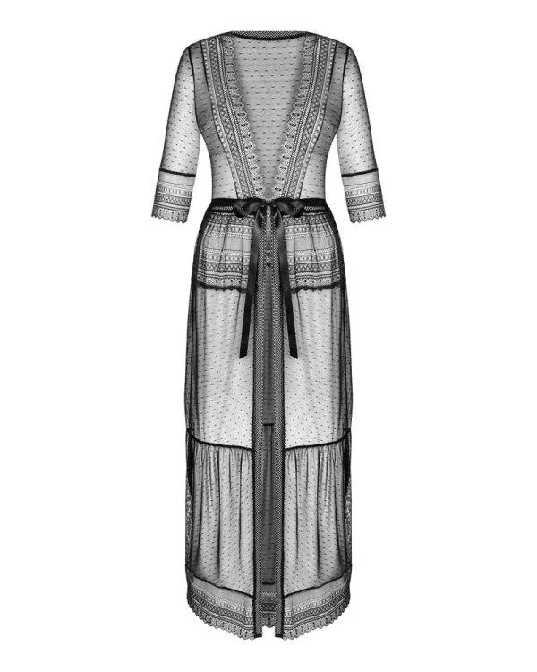 Obsessive Kimono Estiqua - Elegante Transparenz schwarz XL/2XL Obsessive Kimono Estiqua - Elegante Transparenz schwarz XL/2XL