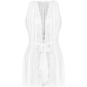 Obsessive Peignoir mit Spitzenbesatz - sinnliches Design, perfekte Passform weiß XL/2XL Obsessive Peignoir mit Spitzenbesatz - sinnliches Design, perfekte Passform weiß XL/2XL – Bild 3