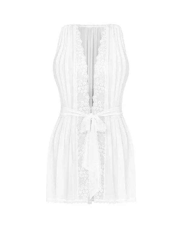 Obsessive Peignoir mit Spitzenbesatz - sinnliches Design, perfekte Passform weiß XL/2XL Obsessive Peignoir mit Spitzenbesatz - sinnliches Design, perfekte Passform weiß XL/2XL