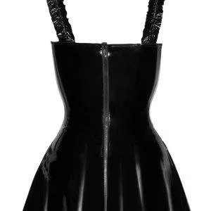 Noir Lack-Kleid mit Rüschen, 2-Wege-Reißverschluss schwarz XL Noir Lack-Kleid mit Rüschen, 2-Wege-Reißverschluss schwarz XL – Bild 5