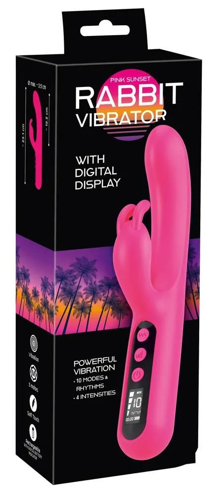 You2Toys Pink Sunset Wand Vibrator - Massagestab mit Digital-Display pink