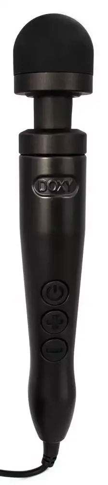 Doxy Massagestab Die Cast - Mattschwarz Gold schwarz