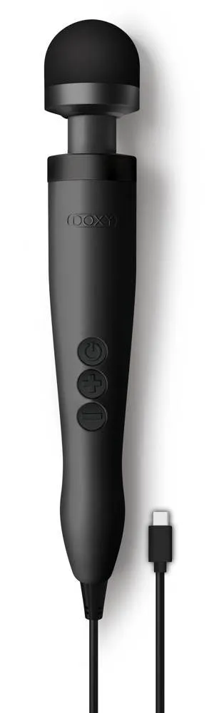 DOXY Stylischer Massagestab 3 USB-C, 28 cm, 300 g schwarz