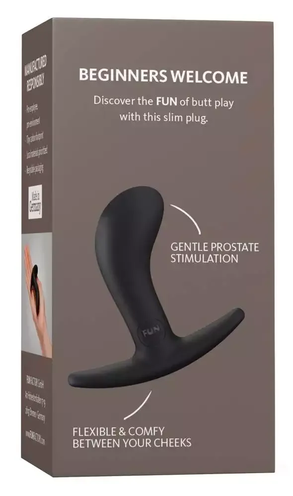 AnalJoy Silikon Analplug - Größe S in Schwarz AnalJoy Silikon Analplug - Größe S in Schwarz