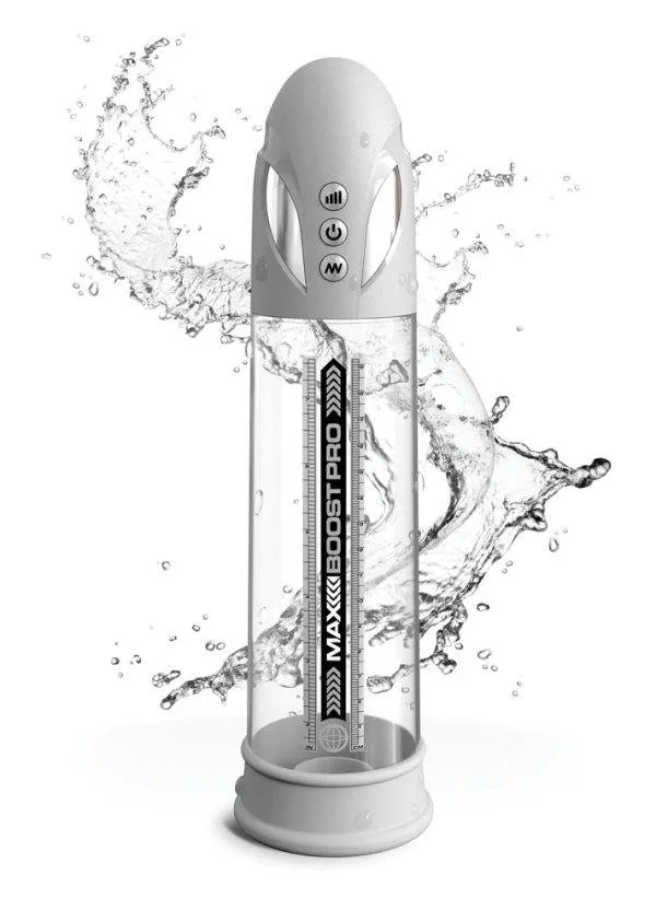 Max Boost Pro Flow Transparente Penispumpe - Automatische Saugkraft für Dauer-Power-Erektionen