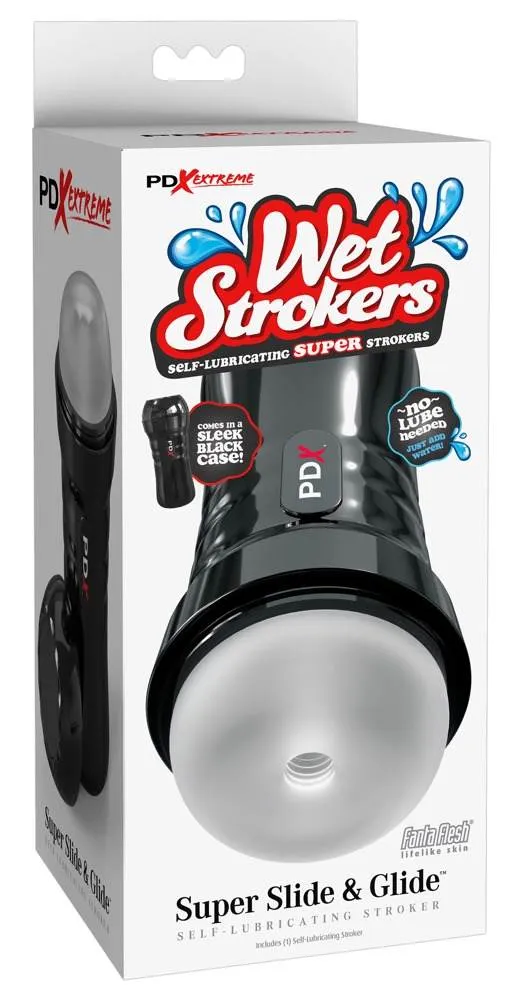 05474920000_verp PDX Extreme Wet Strokers Super Slide & Glide Masturbator - Transparent - Realistisches Gefühl