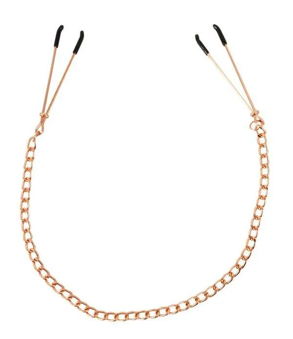 07993510000_nor_a Magic Shiver Brustkette mit Nippelklemmen - Roségold, verstellbar
