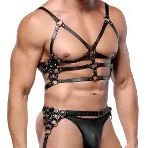 ZADO Leder Harness-Set, verstellbar, Schwarz ZADO Leder Harness-Set, verstellbar, Schwarz – Bild 2