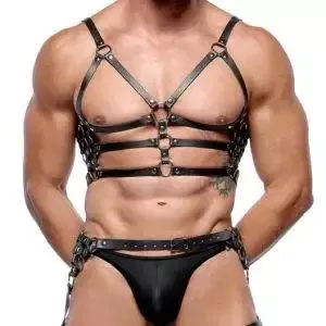 ZADO Leder Harness-Set, verstellbar, Schwarz ZADO Leder Harness-Set, verstellbar, Schwarz – Bild 3