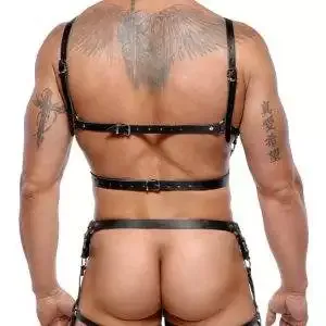 ZADO Leder Harness-Set, verstellbar, Schwarz ZADO Leder Harness-Set, verstellbar, Schwarz – Bild 5