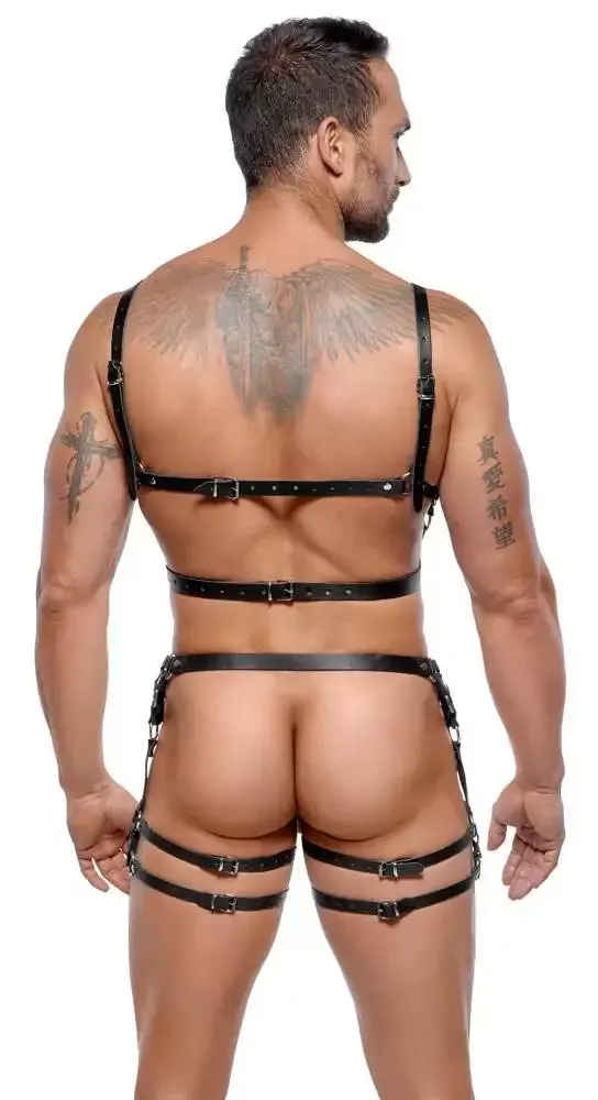 ZADO Leder Harness-Set, verstellbar, Schwarz ZADO Leder Harness-Set, verstellbar, Schwarz