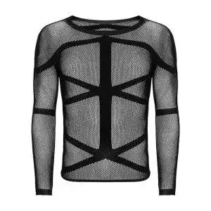 Obsessive Langarm-Shirt T101 - Sexy schwarzes Netzshirt mit Riemen-Optik Obsessive Langarm-Shirt T101 - Sexy schwarzes Netzshirt mit Riemen-Optik – Bild 3