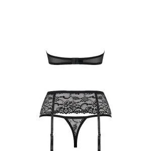 Obsessive 838-SEG-1 Spitzen-Trio Set - Schwarz Obsessive 838-SEG-1 Spitzen-Trio Set - Schwarz – Bild 4