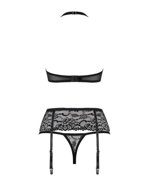 Obsessive 838-SEG-1 Spitzen-Trio Set - Schwarz Obsessive 838-SEG-1 Spitzen-Trio Set - Schwarz