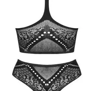 Obsessive Schwarzes Dessous-Set K103 - Sexy Netzmaschen, Top und String Ouvert, Schwarz, Größe S-XL Obsessive Schwarzes Dessous-Set K103 - Sexy Netzmaschen, Top und String Ouvert, Schwarz, Größe S-XL – Bild 4