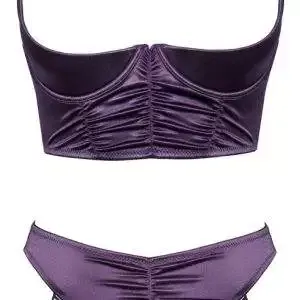 Cottelli LINGERIE Longline-Hebe und Straps-Slip ouvert Set in Dunkellila Cottelli LINGERIE Longline-Hebe und Straps-Slip ouvert Set in Dunkellila – Bild 5