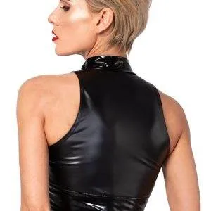Noir Top Lack Powerwetlook Zip Schwarz Noir Top Lack Powerwetlook Zip Schwarz – Bild 3