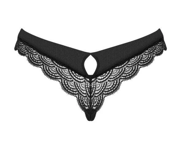 Obsessive Schwarzer Riostring Chemeris - Größe S, schwarz Obsessive Schwarzer Riostring Chemeris - Größe S, schwarz