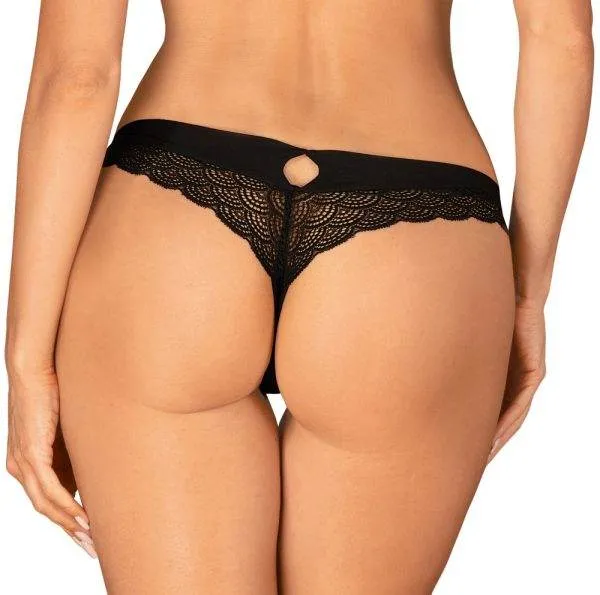 Obsessive Schwarzer Riostring Chemeris - Größe S, schwarz Obsessive Schwarzer Riostring Chemeris - Größe S, schwarz
